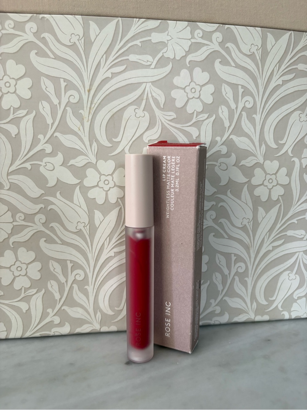 Rose Inc Velvet Matte Lip Cream - Deep Red NEW